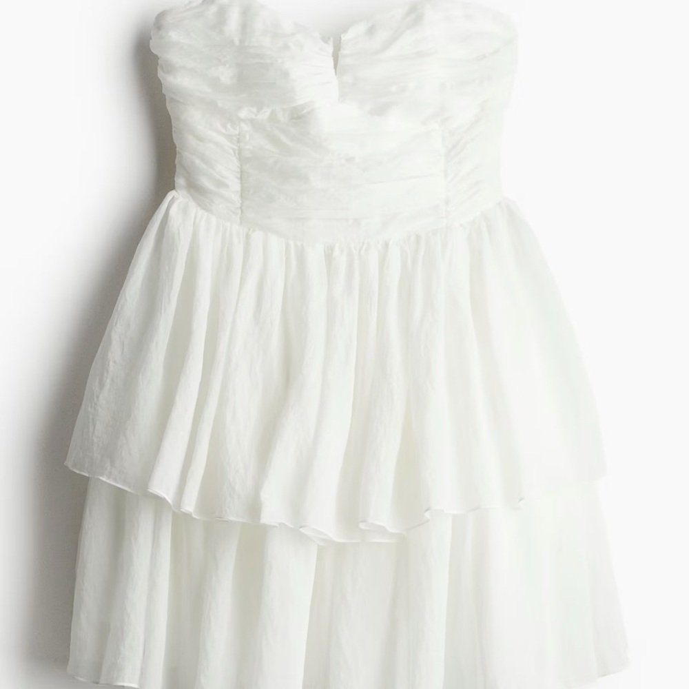 H&M Strapless White Dress